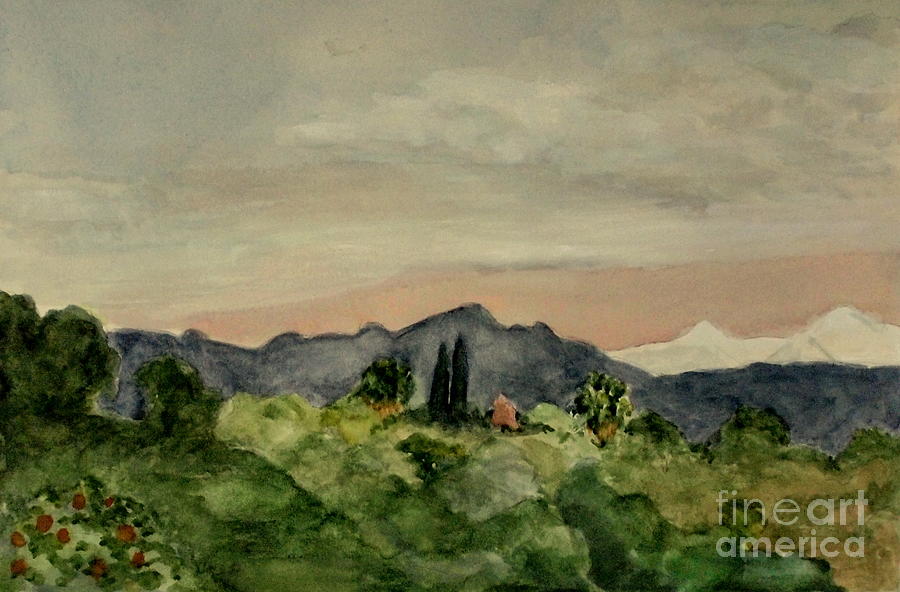 San Gabriel Mountains Painting by Nancy Kane Chapman
