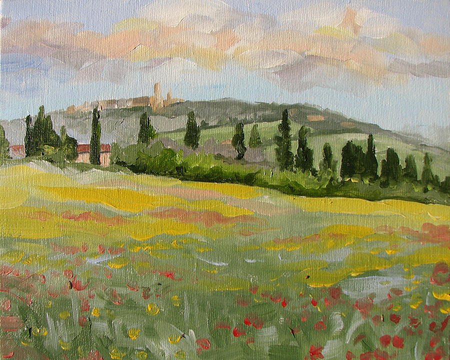 San Gimignano Painting by Jay Johnson San Gimignano Painting by Jay Johnson