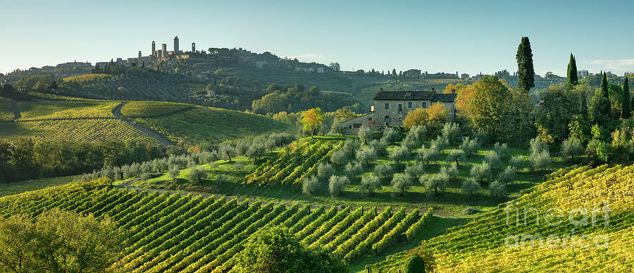 San Gimignano Panoramic Photograph by Brian Jannsen