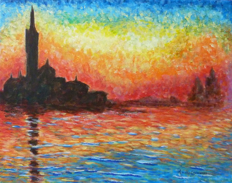 Claude Monet Painting - San Giorgio at Dusk by Amelie Simmons