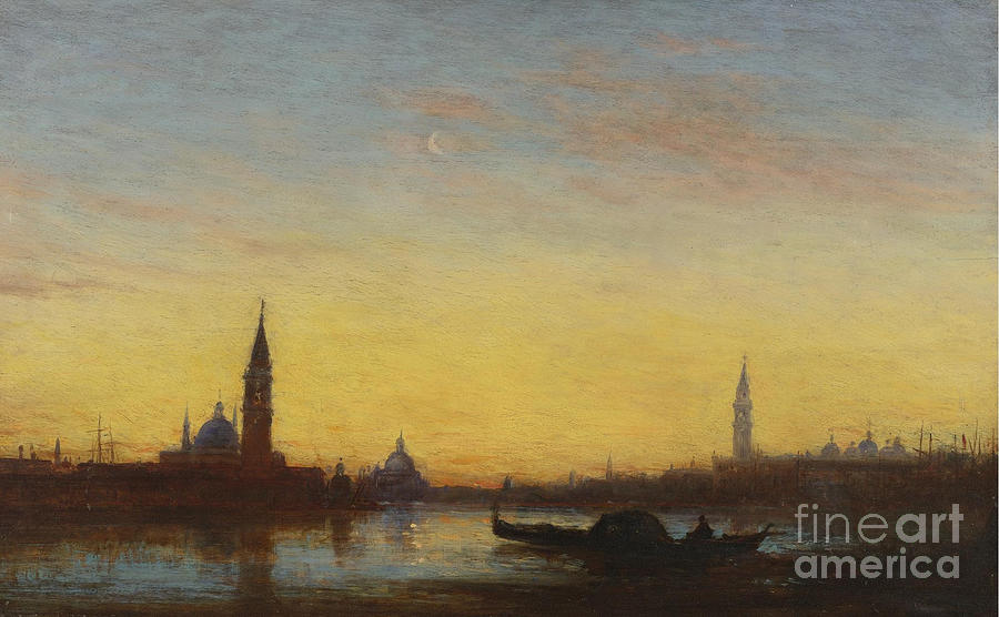 San Giorgio At Sunset Painting by Celestial Images