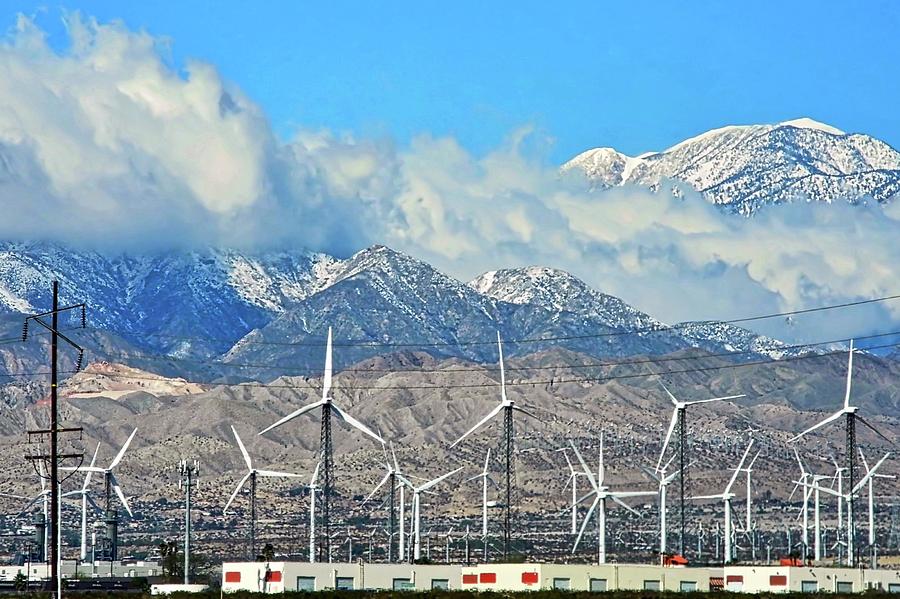 San Gorgonio and Windmills in Palm Springs Photograph by Kirsten Giving