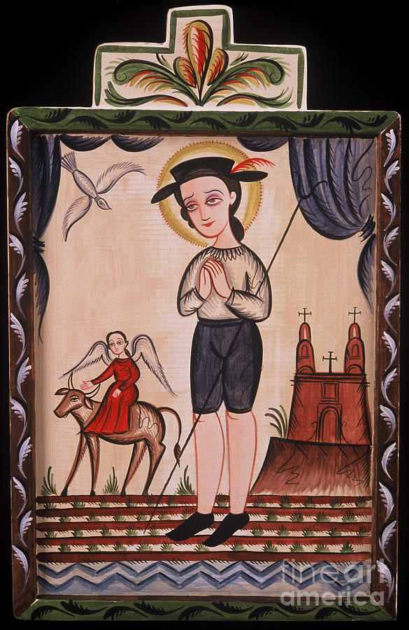 San Isidro - St. Isidore - AOISI Painting by Br Arturo Olivas OFS