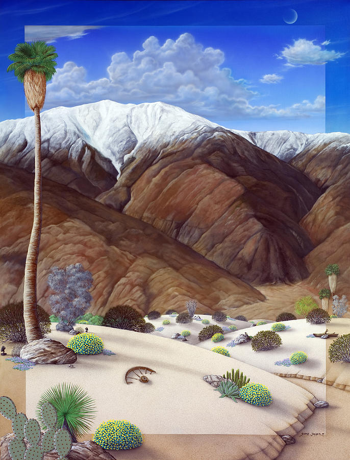 Desert Painting - Snow Creek  by Snake Jagger
