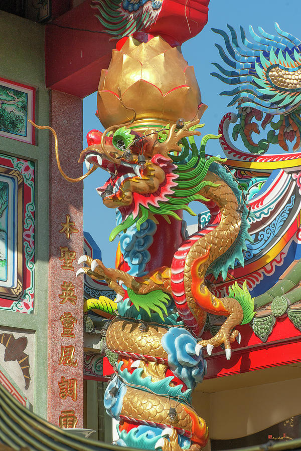 San Jao Pung Tao Gong Dragon Pillar DTHCM1145 Photograph by Gerry Gantt