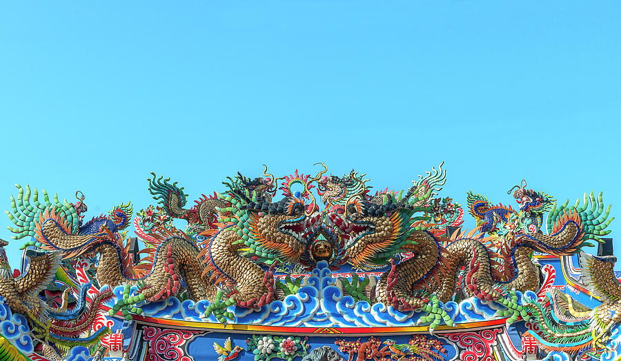 San Jao Pung Tao Gong Dragon Roof DTHCM1143 Photograph by Gerry Gantt