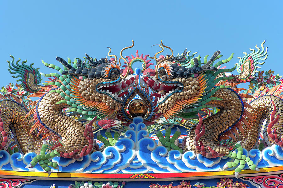 San Jao Pung Tao Gong Dragon Roof DTHCM1150 Photograph by Gerry Gantt
