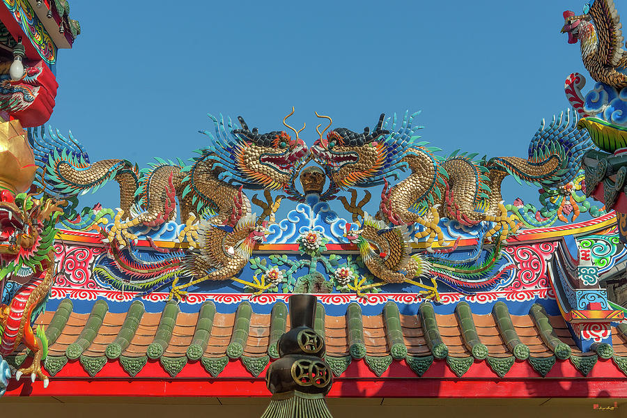 San Jao Pung Tao Gong Dragon Roof DTHCM1153 Photograph by Gerry Gantt