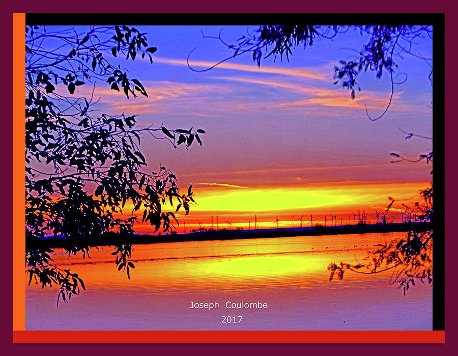 San Joaquin River Sunset Digital Art by Joseph Coulombe