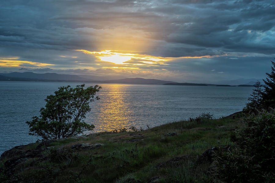 San Juan Island Sunset Photograph by Tom Singleton