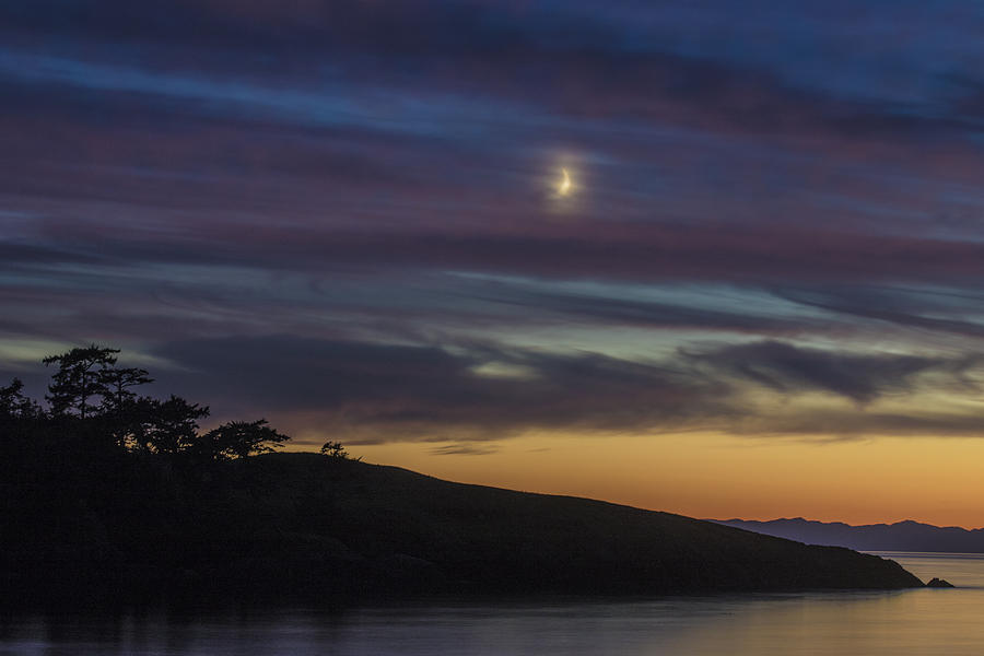 San Juan Islands Moon Photograph by Matt McDonald
