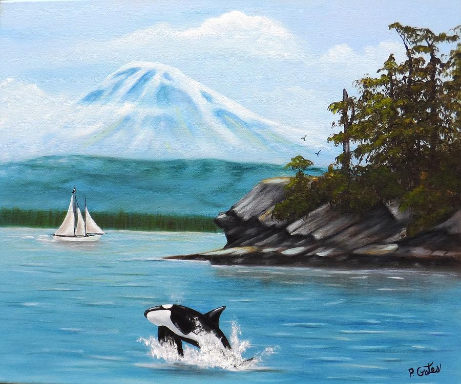 San Juan Islands Painting by Phyllis Gates