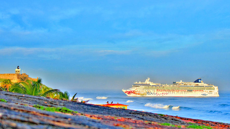 San Juan Puerto Rico Cruise Ship Photograph by Lawrence S Richardson Jr