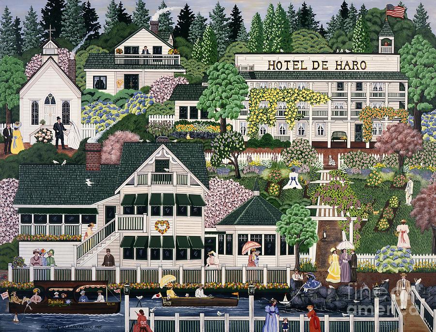 San Juan Roche Harbor Resort Painting by Jennifer Lake