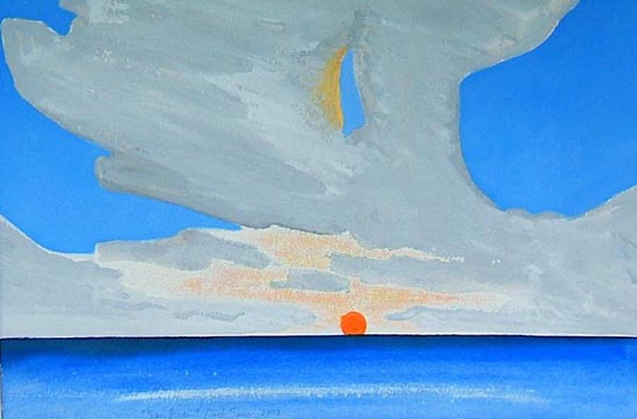 San Juan Sunrise Painting by Dick Sauer