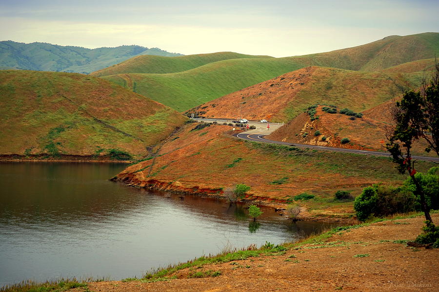 Mountain Photograph - San Luis Reservoir At Pacheco Pass by Joyce Dickens