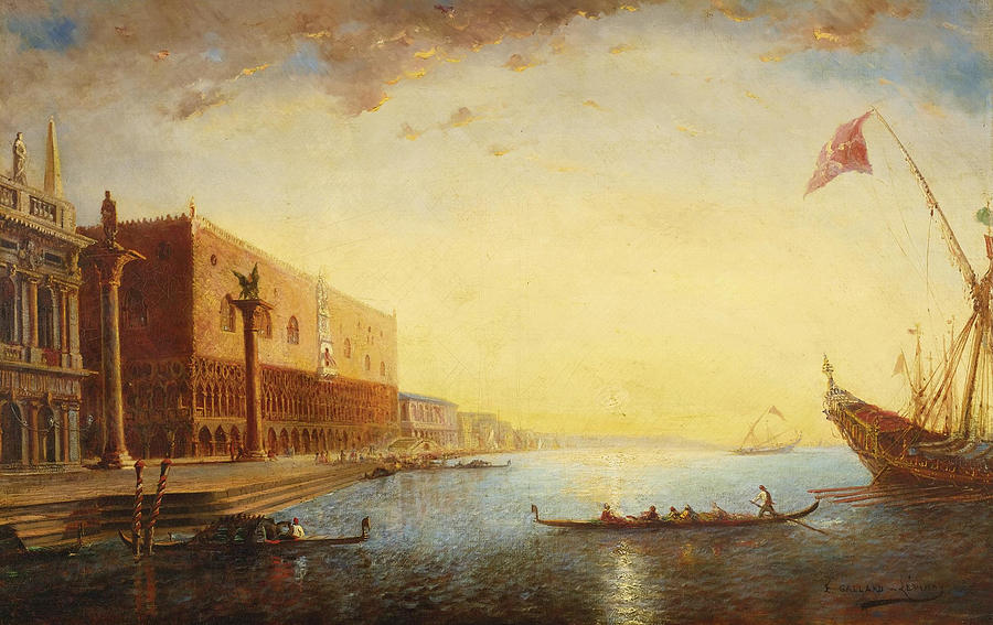 San Marco Basin Painting by Paul Gallard-Lepinay