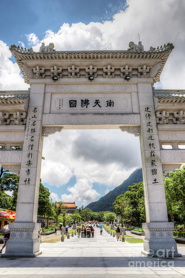San Men Or Mountain Gate At Po Lin Monastery Hong Kong Photograph