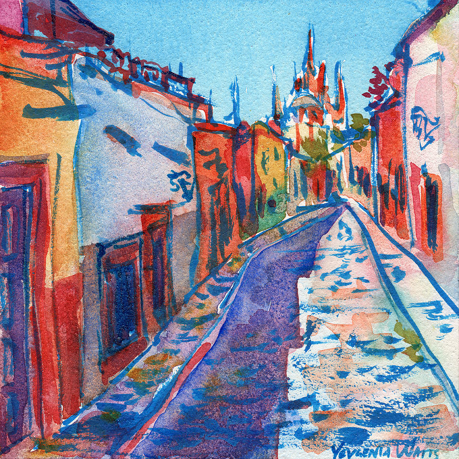 Architecture Painting - San Miguel de Allende by Yevgenia Watts
