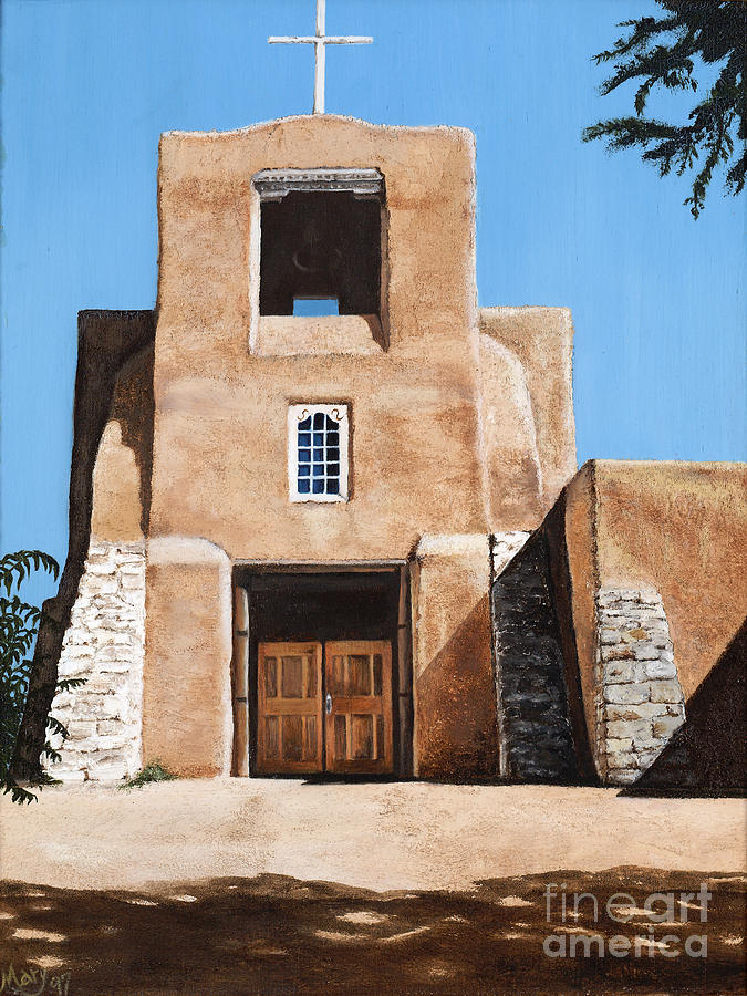 Santa Fe Painting - San Miguel by Mary Rogers