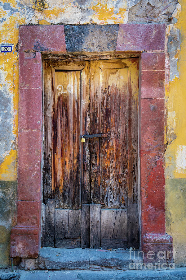 San Miguel Old Door Photograph by Inge Johnsson