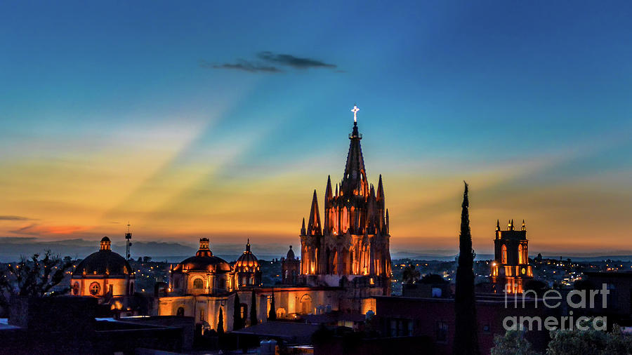San Miguel Sunset Photograph by David Meznarich