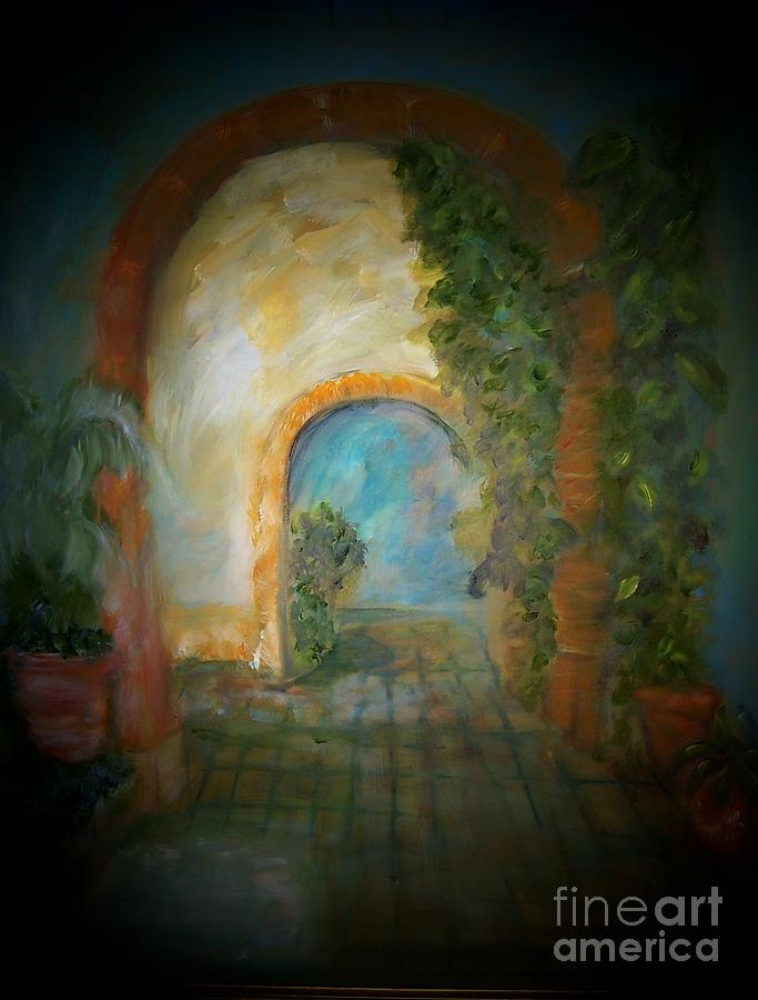 Mexico Painting - San Miquel Courtyard by Suzanne Reynolds