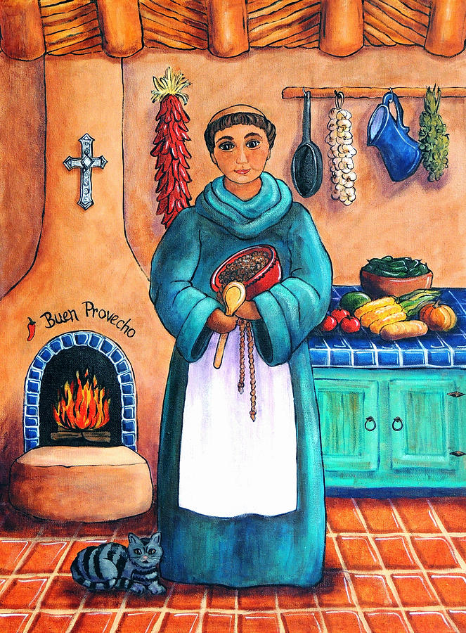 San Pascual in Blue Painting by Candy Mayer