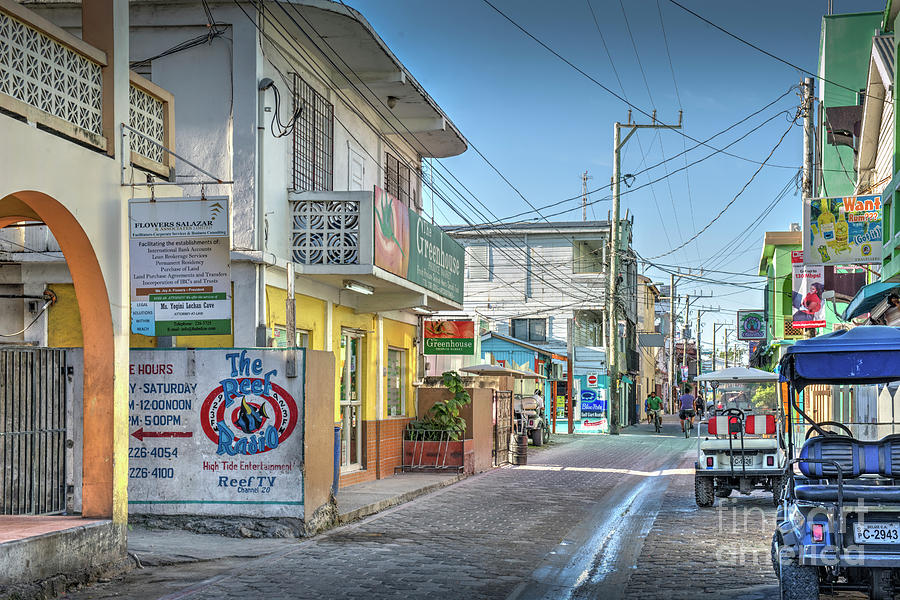 San Pedro Town Belize  Photograph by David Zanzinger
