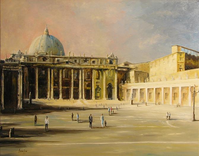 San Pietro Basilica Painting by Brian Pier