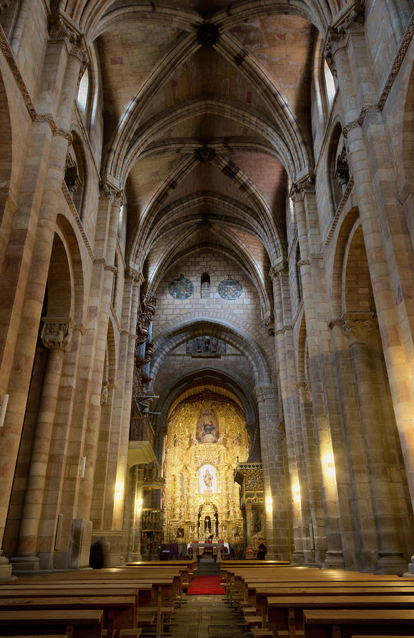 Joan Carroll Photograph - San Vicente Basilica Interior Avila Spain by Joan Carroll