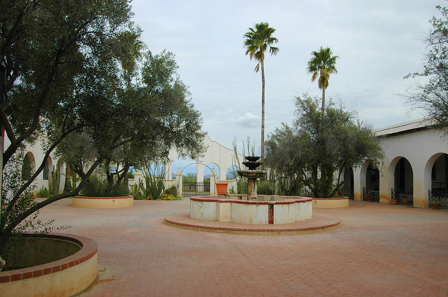 San Xavier Del Bac Mission Courtyard Photograph