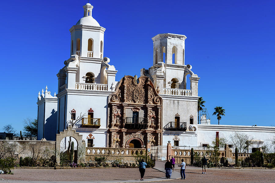 San Xavier Mission Entry - Tucson Arizona Photograph by Jon Berghoff ...