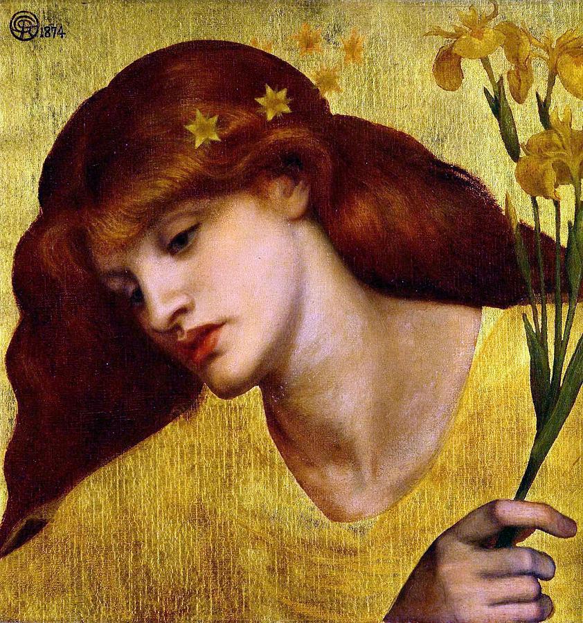 Sancta Lilias  Dante Gabriel Rossetti 1874 Painting by Celestial Images