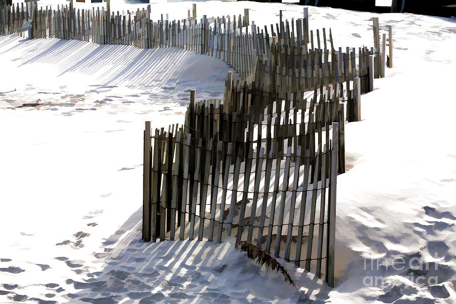 Sand and Fence Photograph by Chuck Kuhn