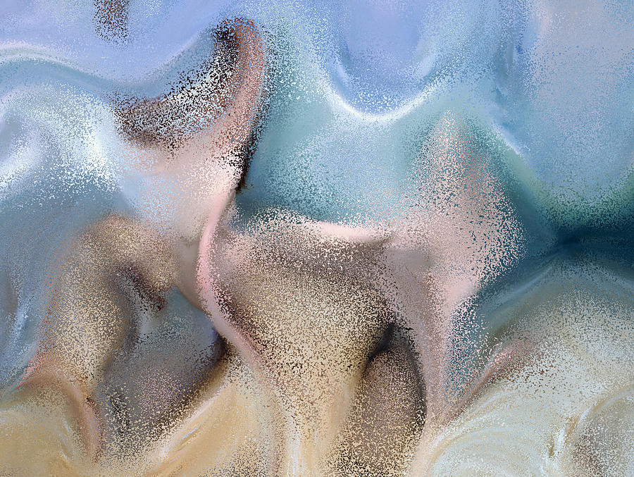 Beach Abstract Digital Art - Sand And Sea Abstract by Georgiana Romanovna
