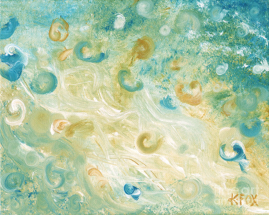 Sand and Surf Painting Painting by Kristen Fox