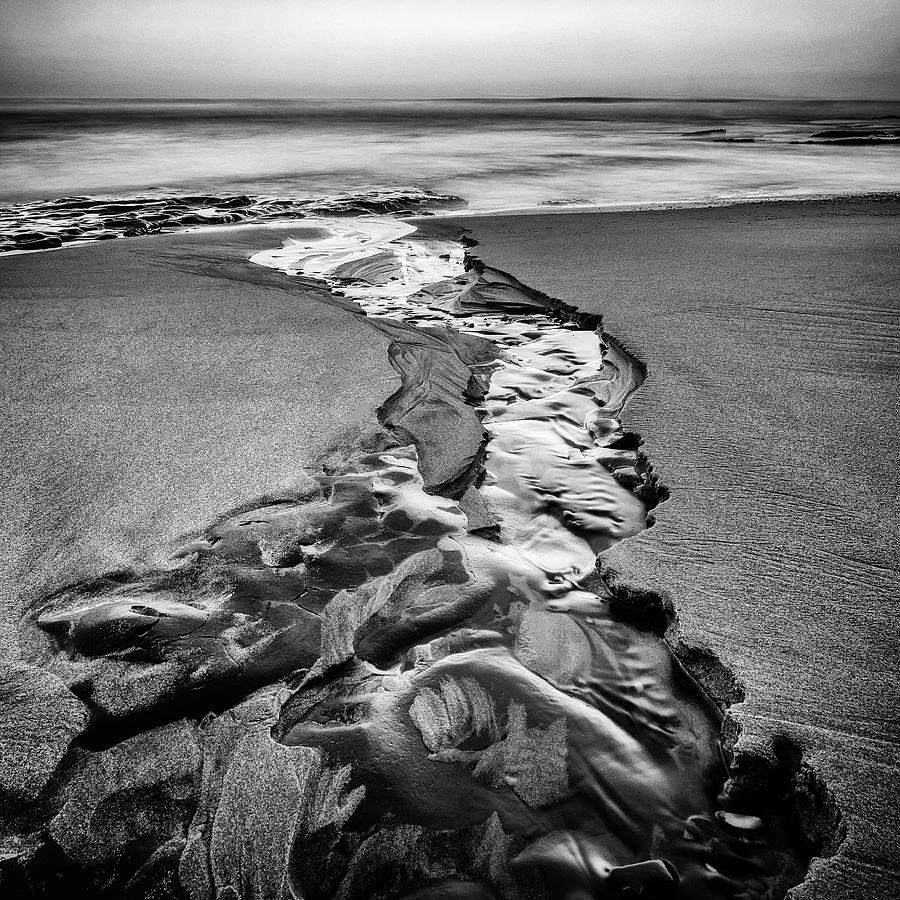 Beach Photograph - Sand and Water by Steve Spiliotopoulos