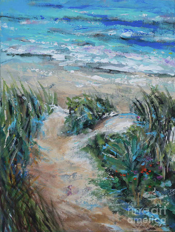Sand Bank Bay Access Painting by Linda Olsen