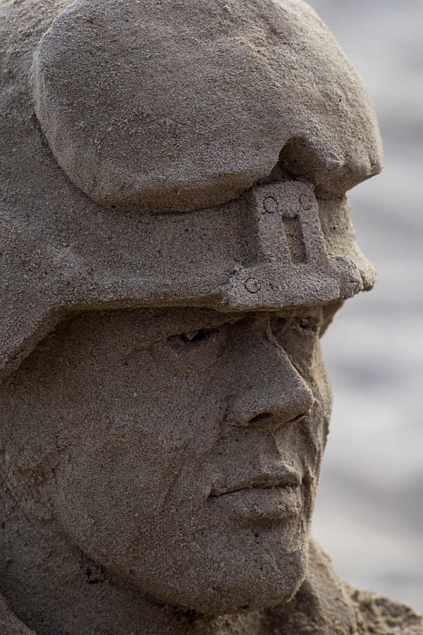 Sand Carved Soldier  Photograph by Shawn Jeffries