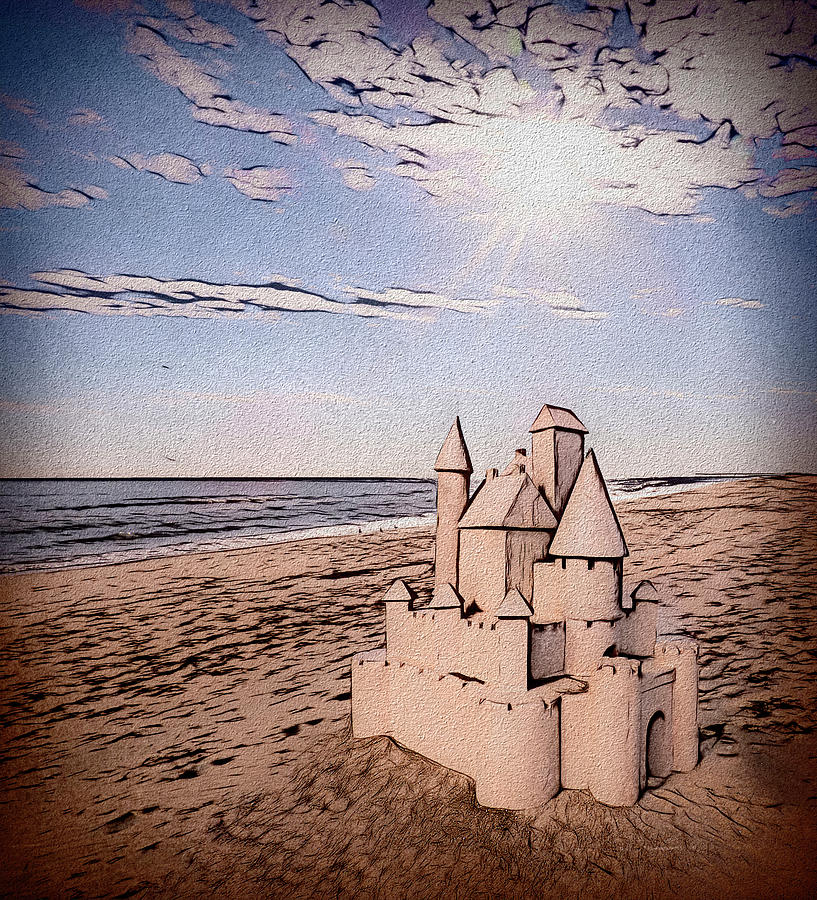 Sand Castle Digital Art by Leslie Montgomery