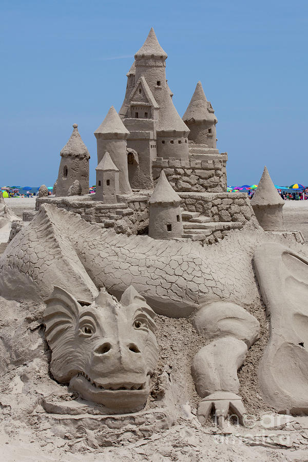 Sand Castle with Dragon Photograph by Anthony Totah