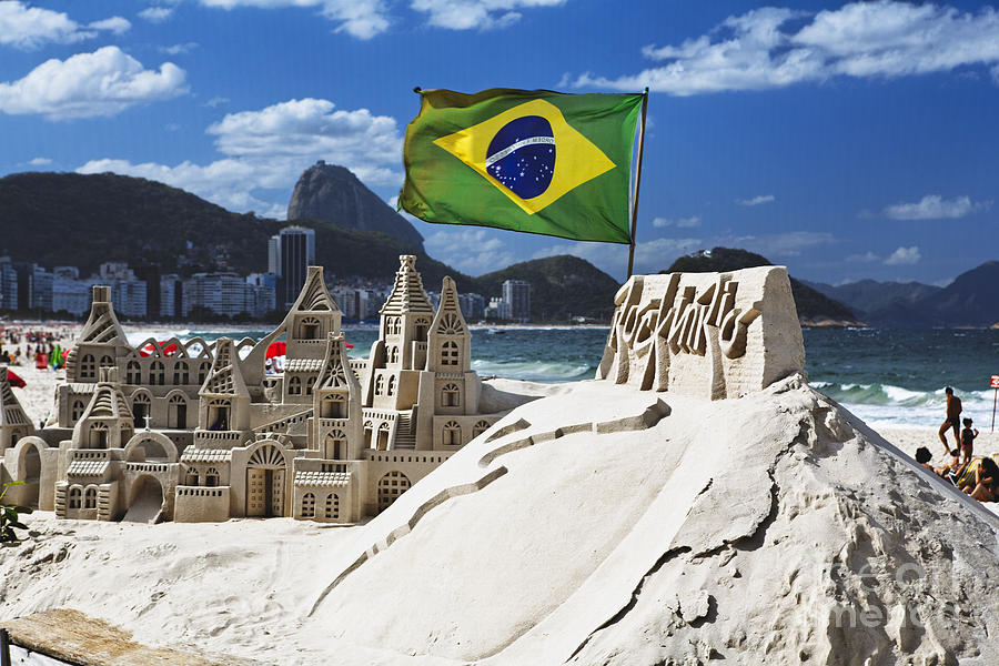 Mountain Photograph - Sand Castle on Copacabana Beach by George Oze