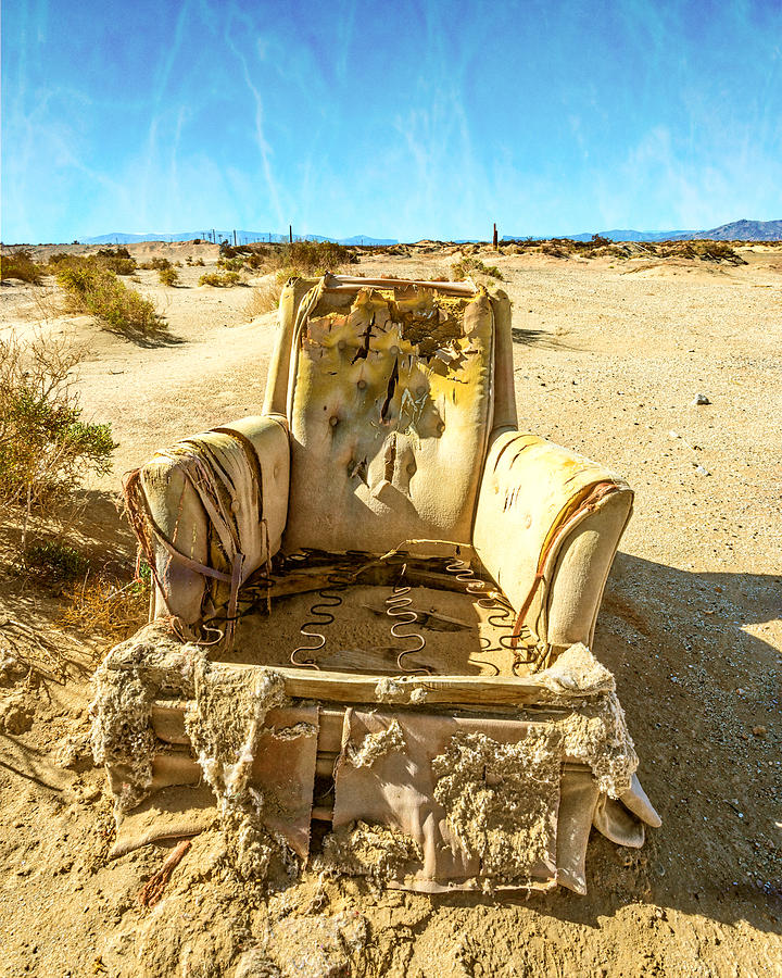 Still Life Photograph - Sand Chair by Peter Tellone