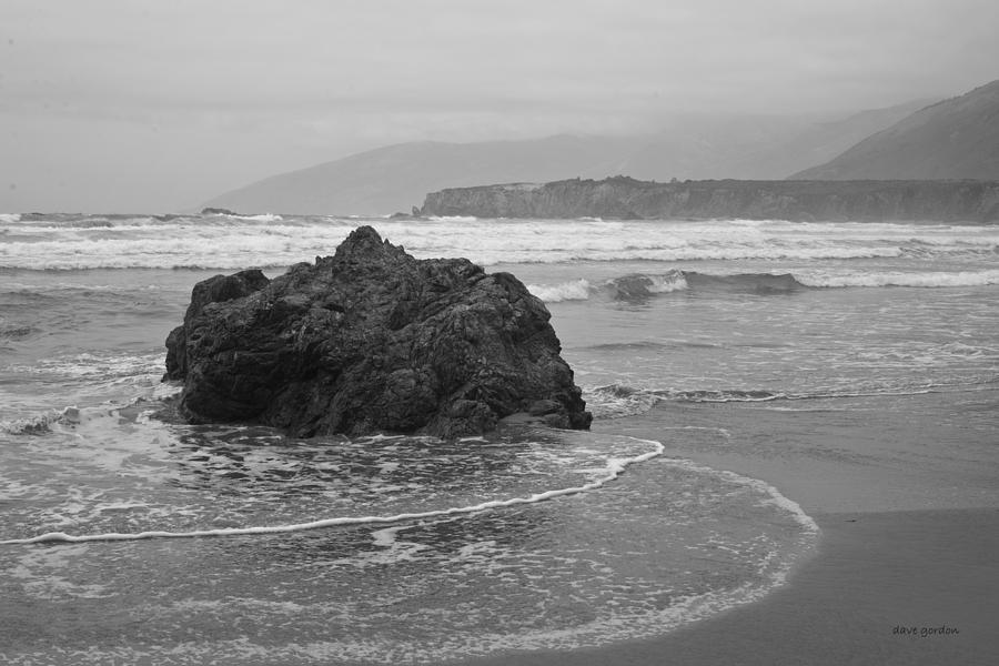 Nature Photograph - Sand Dollar Beach II BW by David Gordon