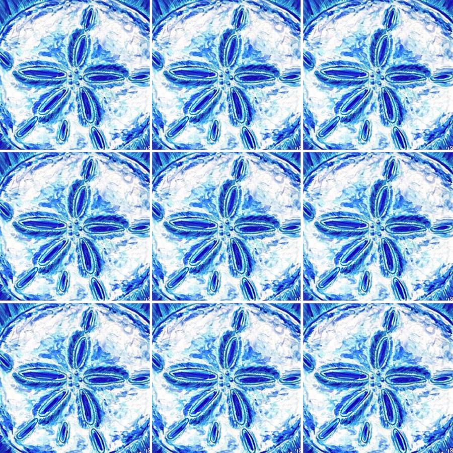 Sand Dollar Digital Art - Sand Dollar Delight Pattern 3 by Monique Faella Sand Dollar Digital Art - Sand Dollar Delight Pattern 3 by Monique Faella