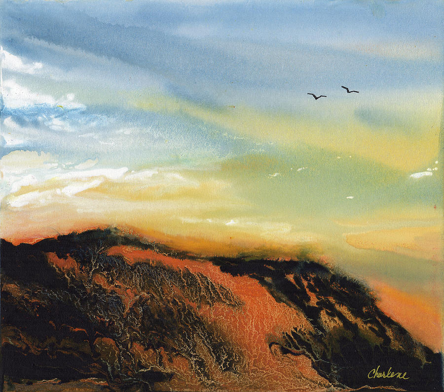 Sand Dune Overlook Painting by Charlene Fuhrman-Schulz