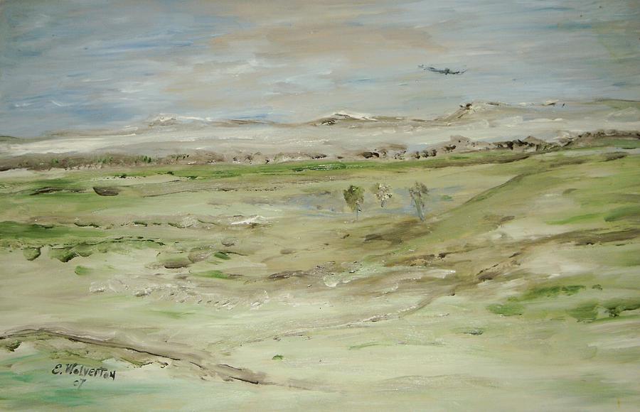 Sand Dunes and Sea Grass Painting by Edward Wolverton