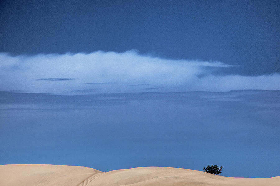 Sand Dunes at Silver Lake Michigan with Clouds Photograph by Randall Nyhof