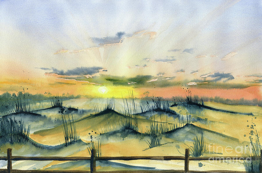 Sand Dunes Of Assateague Island,MD Painting by Melly Terpening